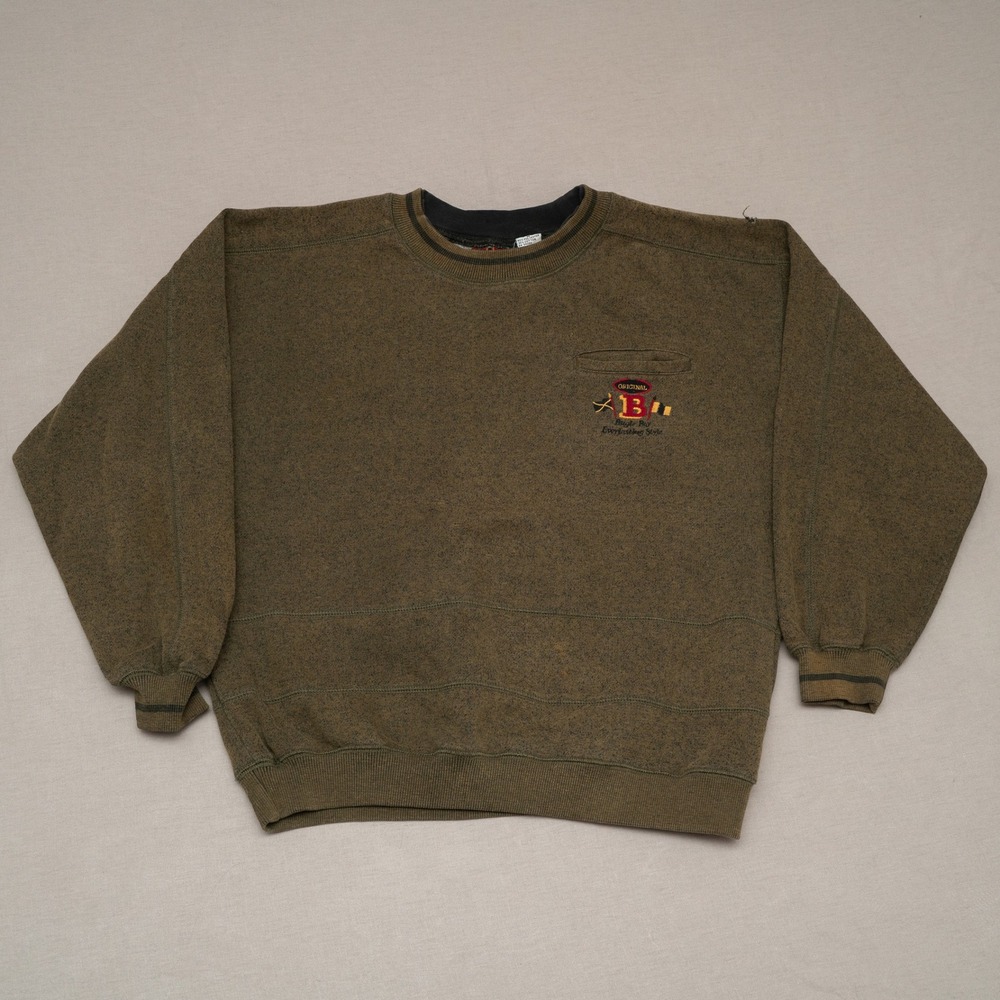 Vintage 80s 90s Bugle Boy Pocket‎ Sweatshirt Green Adult M